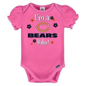 NFL Team Apparel Chicago Bears Bodysuit Girls Pink Sz 3-6M